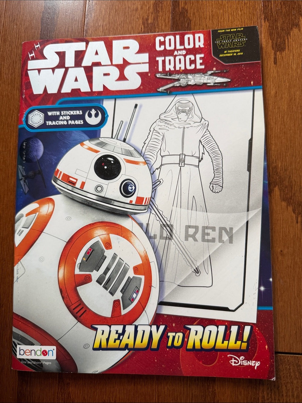 Star Wars The Force Awakens Ready to Roll Color Trace Sticker Activity Book